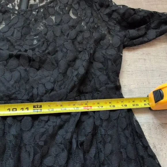 NWOT Torrid Lace Dress Womens Size 20 Black Goth Long Sleeve Knee Length - Picture 6 of 9